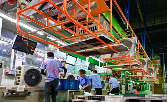 空調装置の生産ライン 空調装置の生産機器